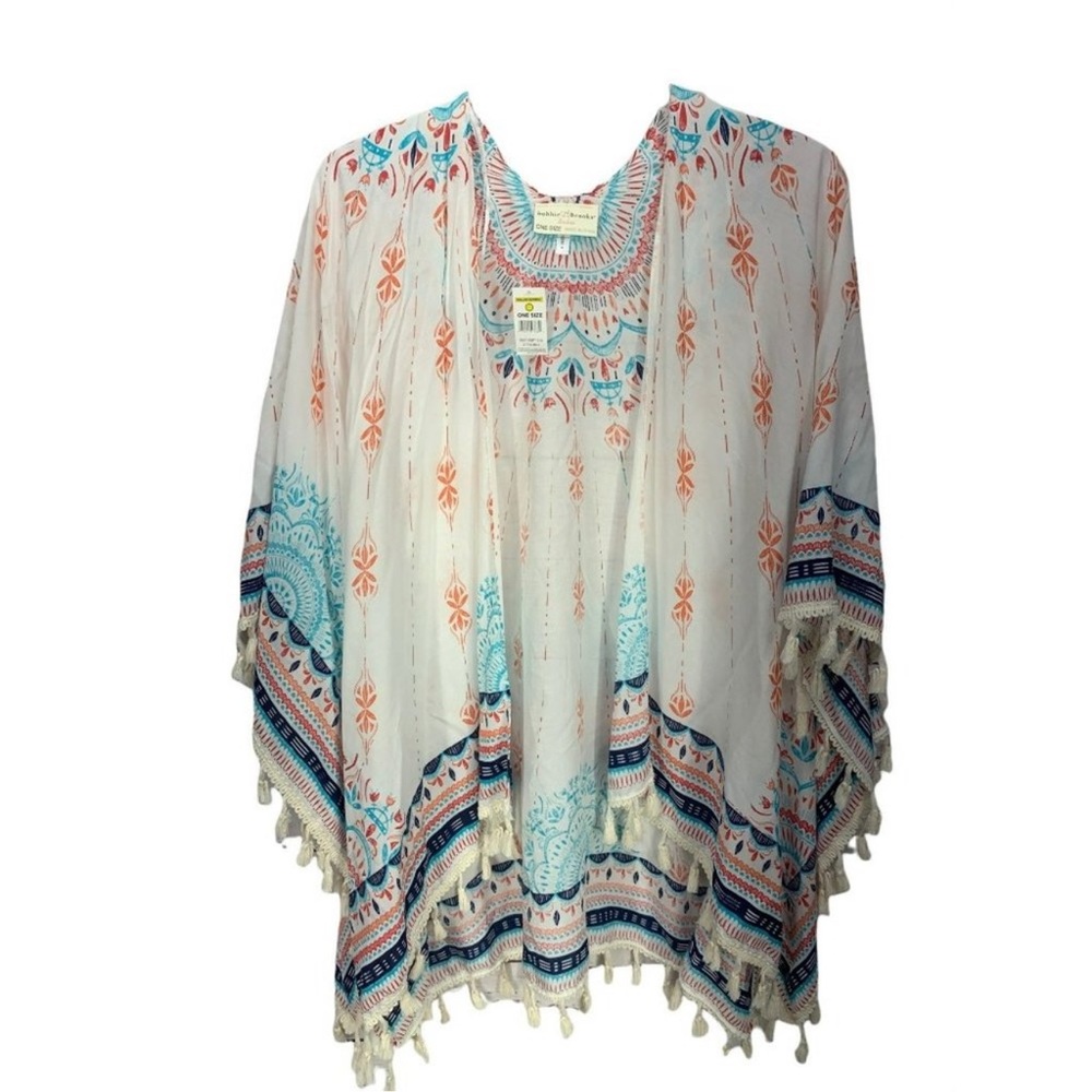Excellent Condition Bohemian Print Kimono Top - Multicolor